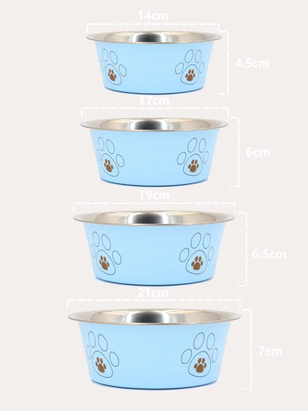 1pc Paw Print Pet Bowl (S-XL)