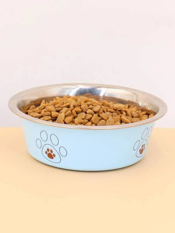 1pc Paw Print Pet Bowl (S-XL)