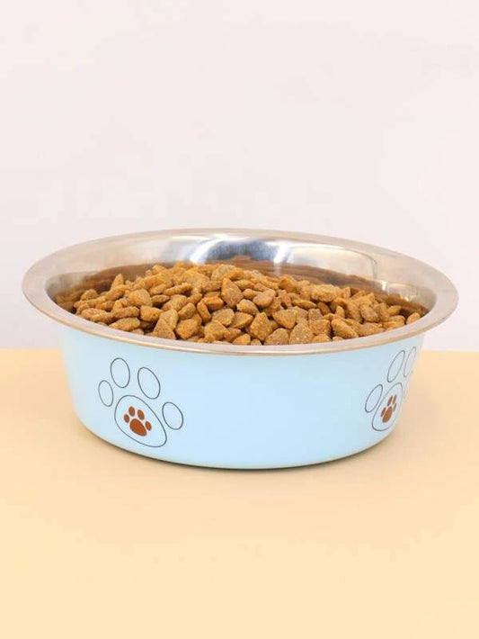 1pc Paw Print Pet Bowl (S-XL)