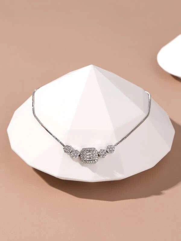 Cubic Zirconia Decor Bracelet