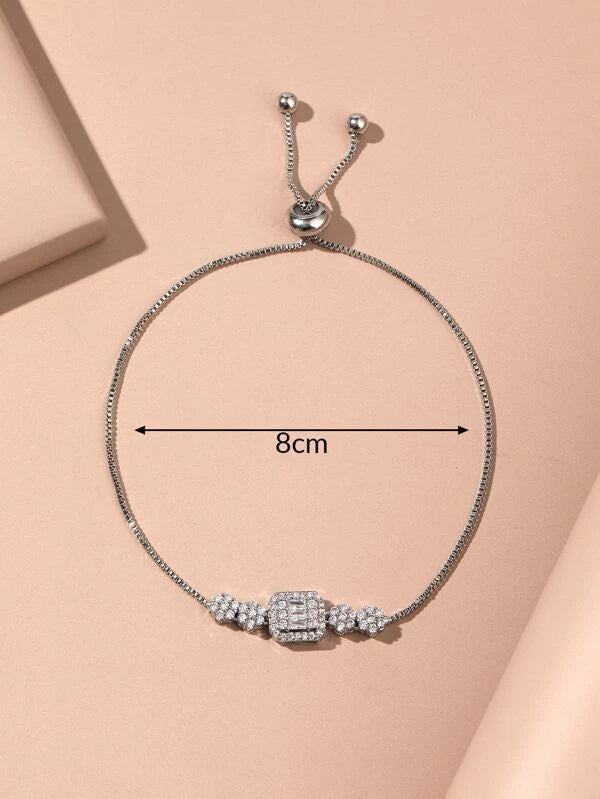 Cubic Zirconia Decor Bracelet