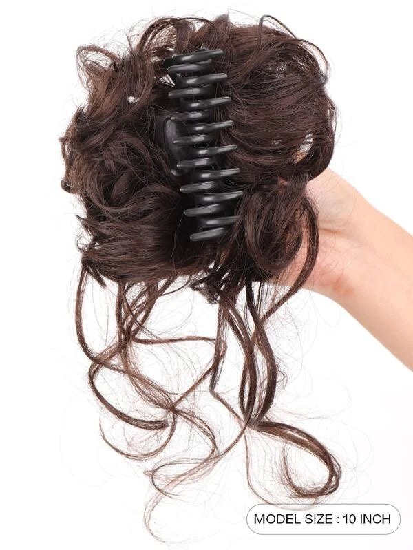 Claw Clip Curly Synthetic Hair Updo