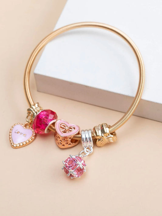 Heart & Butterfly Decor Bracelet