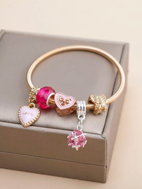 Heart & Butterfly Decor Bracelet