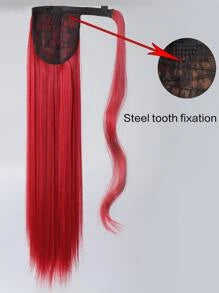 Long Straight Ponytail Synthetic Hair Extension