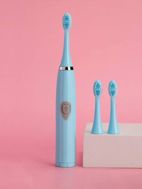 1pc Electric Toothbrush & 3pcs Brush Head (PINK / BLUE)