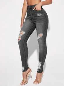 Ripped Skinny Jeans66