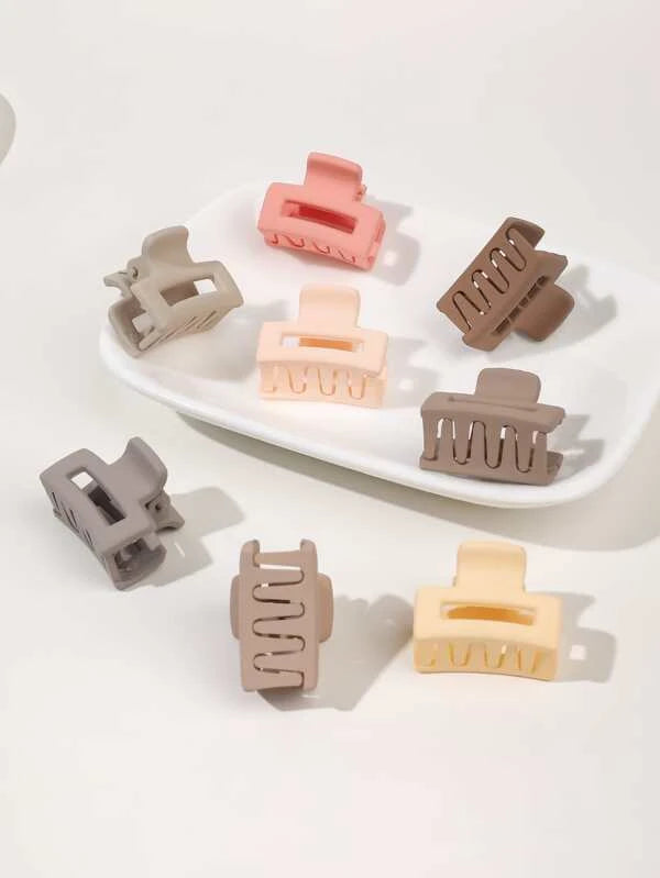 16pcs Solid Hair Claw