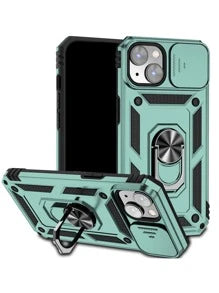 Slide Camera Cover Phone Case With Ring Holder