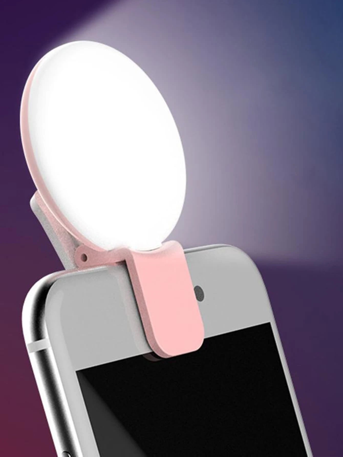 1pc Clip-on Round Portable Selfie Light