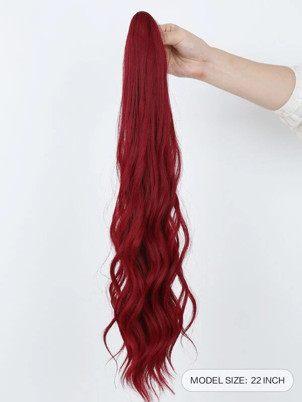 Long Body Wave Ponytail Synthetic Hair Extension With Claw
