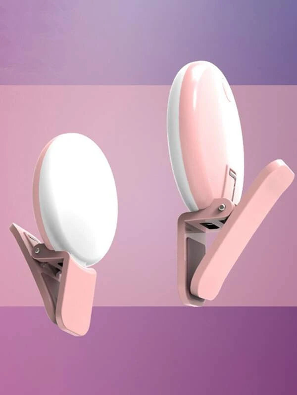 1pc Clip-on Round Portable Selfie Light