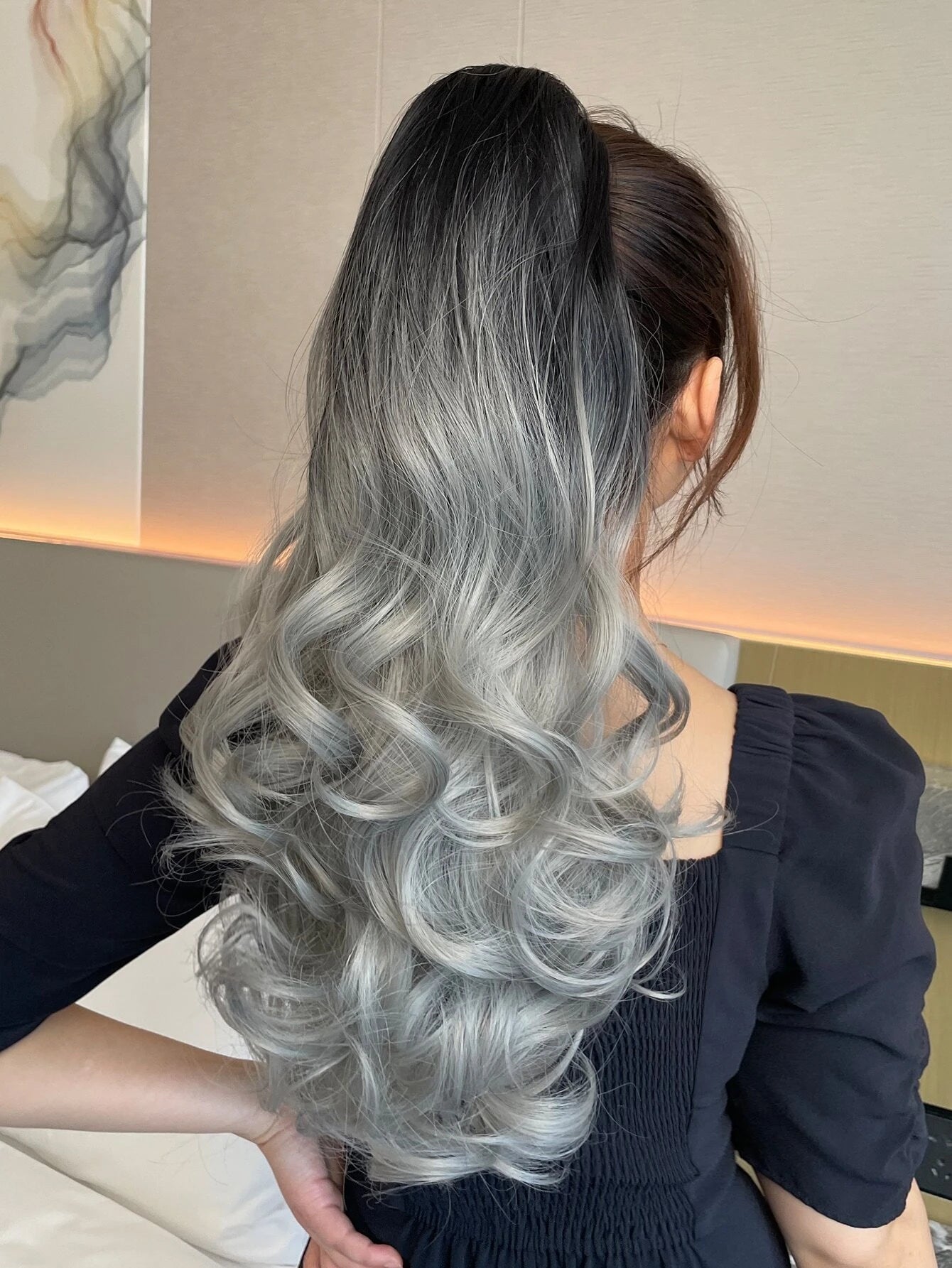 Ombre Medium Body Wave Ponytail szintetikus hajhosszabbító