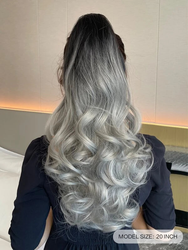 Ombre Medium Body Wave Ponytail Synthetic Hair Extension