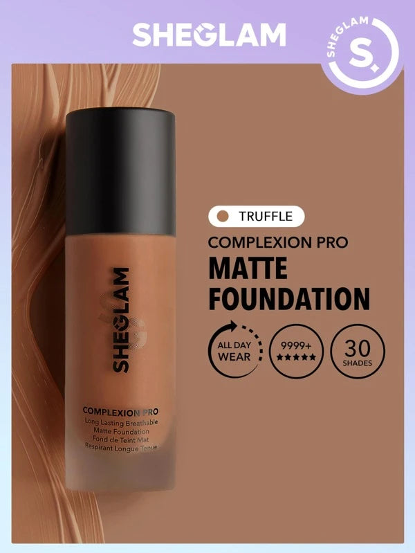 SHEGLAM Complexion Pro Long Lasting Breathable Matte Foundation-Nude