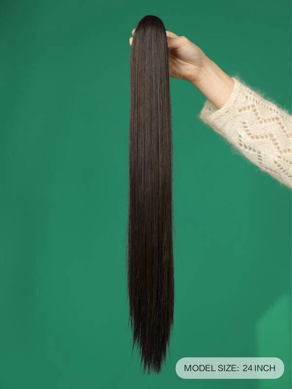 Natural Long Straight Ponytail Synthetic Hair Extension