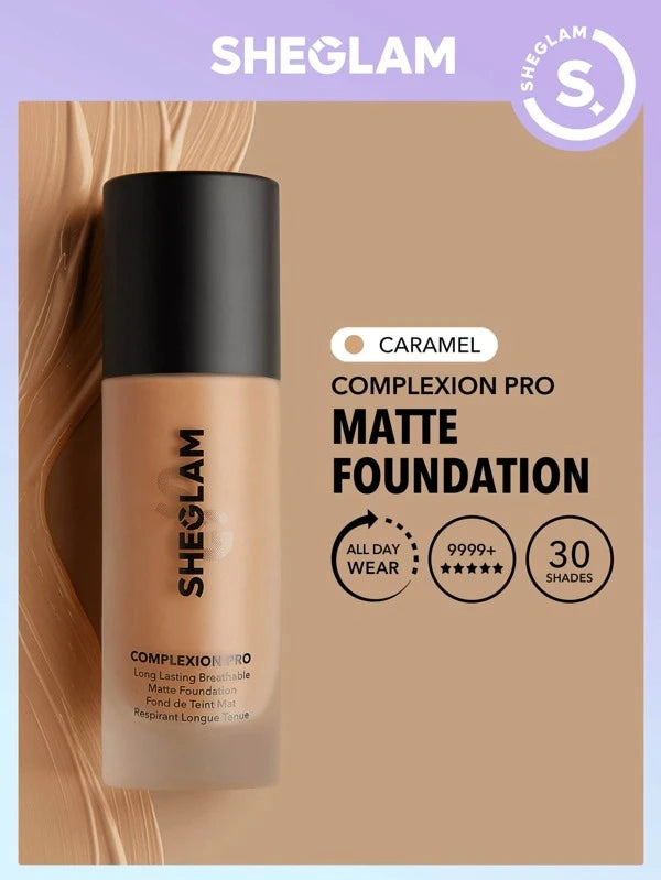 SHEGLAM Complexion Pro Long Lasting Breathable Matte Foundation-Nude