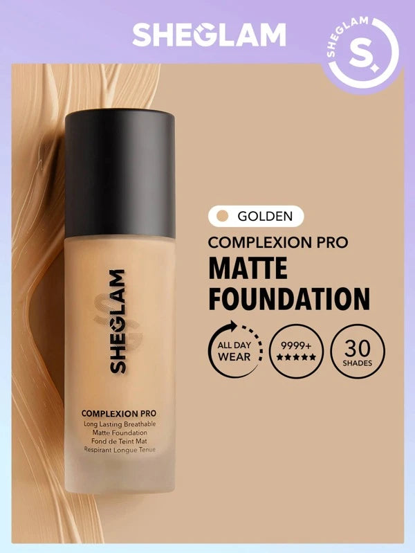 SHEGLAM Complexion Pro Long Lasting Breathable Matte Foundation-Nude