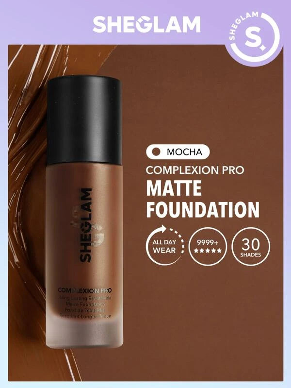 SHEGLAM Complexion Pro Long Lasting Breathable Matte Foundation-Nude