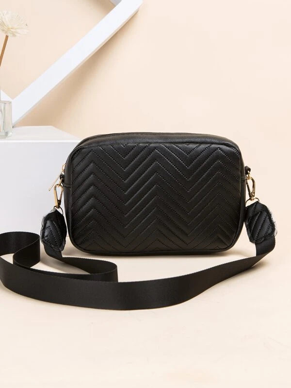 Mini Chevron &amp; Metal Detail négyzetes táska
