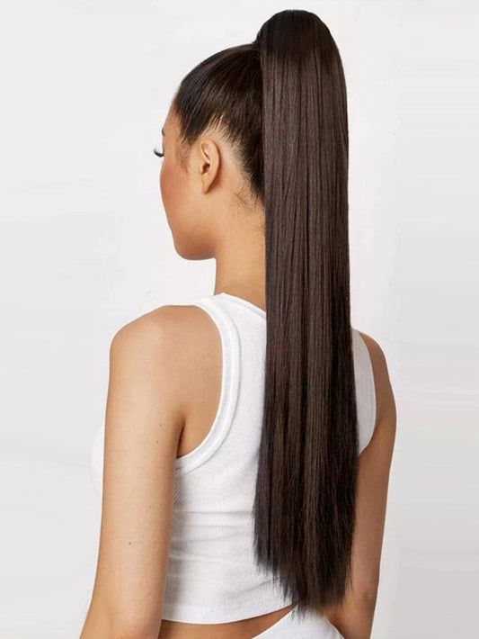 Natural Long Straight Ponytail Synthetic Hair Extension