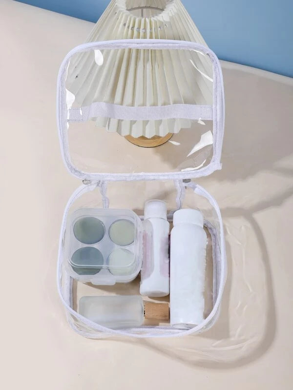 1pc Clear Square Makeup Bag