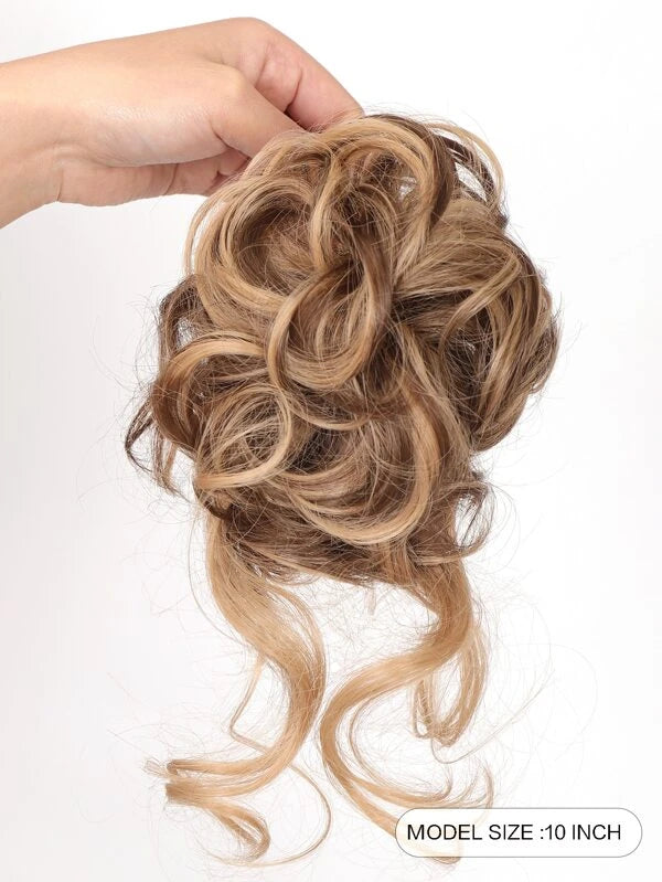 Short Curly Synthetic Hair Bun With Claw