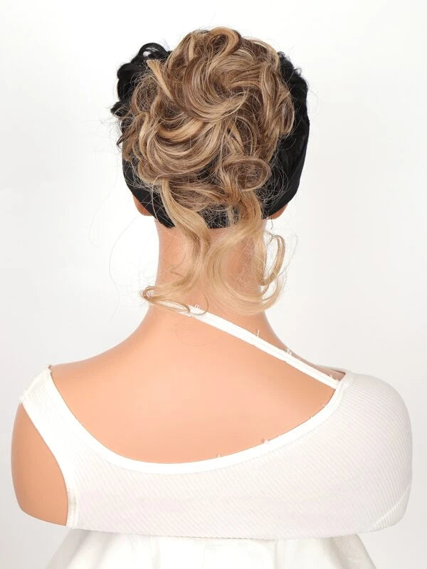 Short Curly Synthetic Hair Bun With Claw