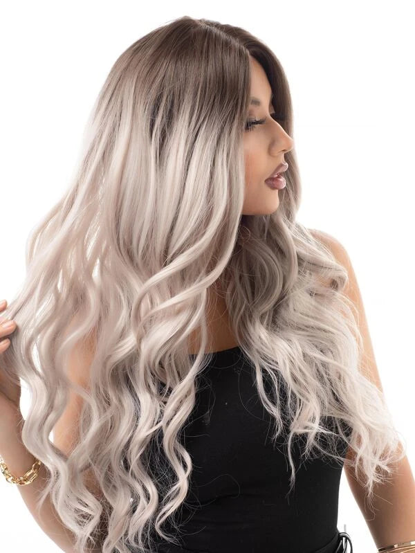 Ombre Long Curly Synthetic Wig