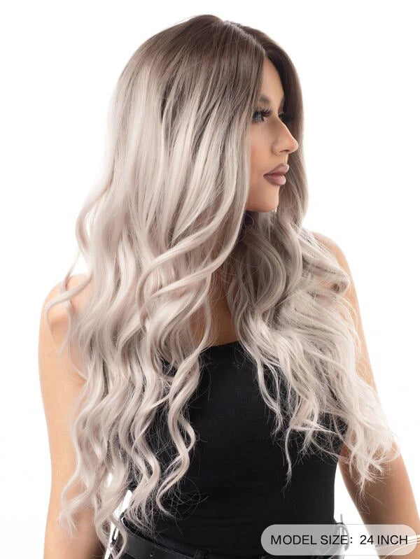 Ombre Long Curly Synthetic Wig