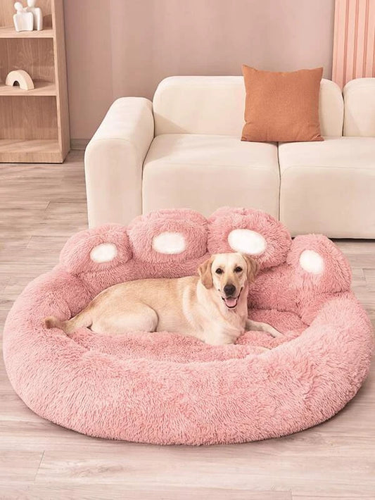 1pc Paw Design Pet Bed (S-XXL) PINK / GREY