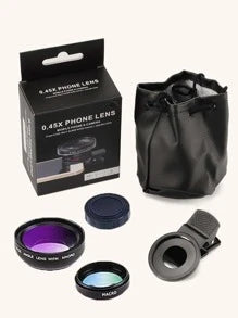 2 In 1 Phone Wide Angle Macro Clip Lens With Storage Bag