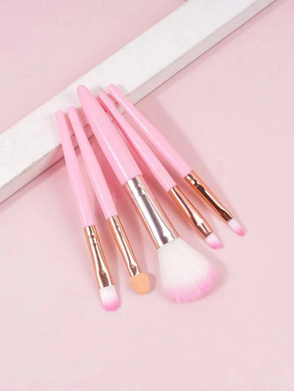 5pcs Portable Makeup Brush Set