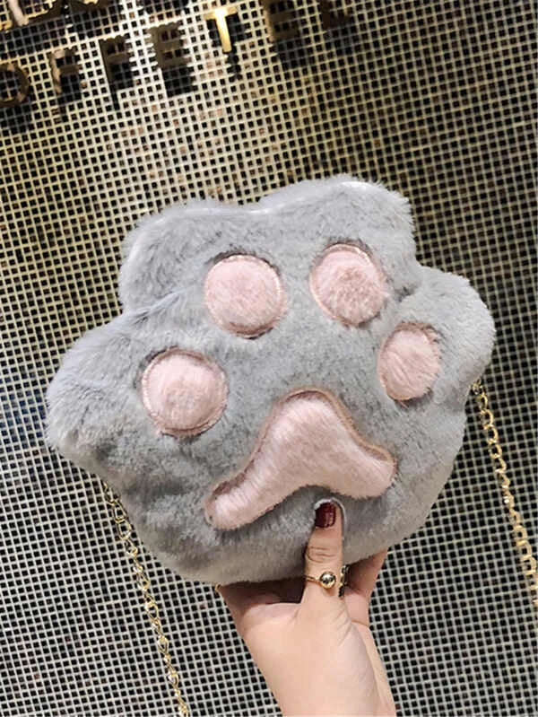 Mini Colorblock Fluffy Novelty Bag