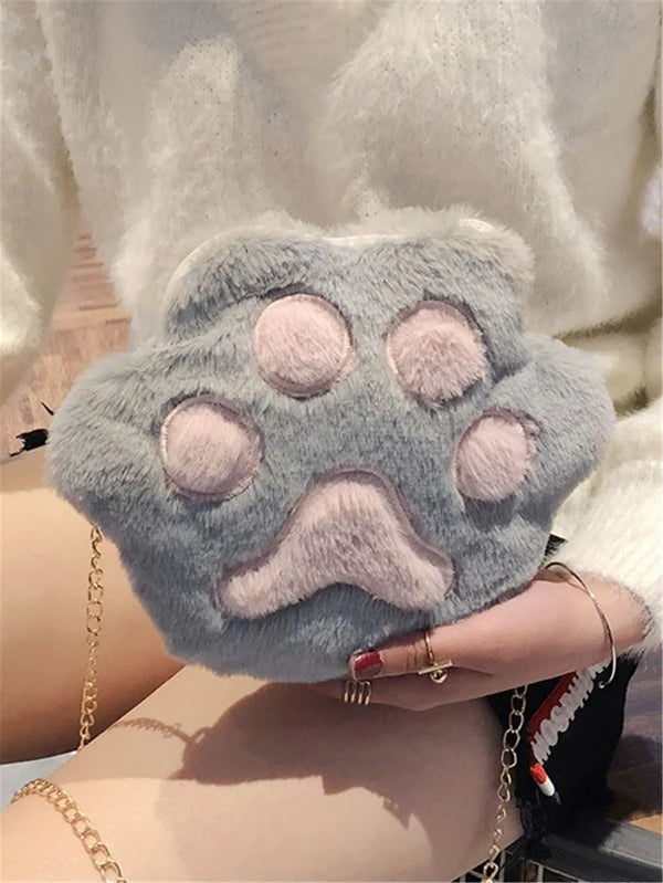 Mini Colorblock Fluffy Novelty Bag