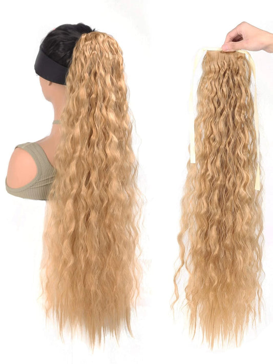 Extra Long Curly Ponytail Synthetic Hair Extension