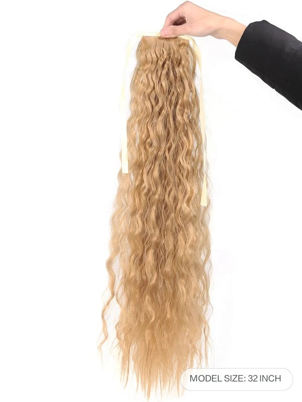 Extra Long Curly Ponytail Synthetic Hair Extension