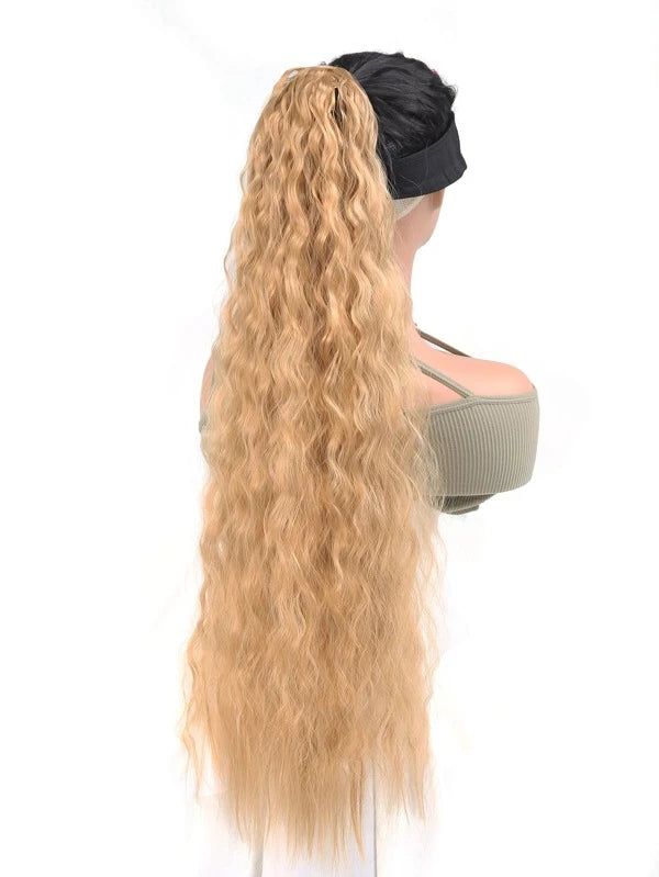 Extra Long Curly Ponytail Synthetic Hair Extension