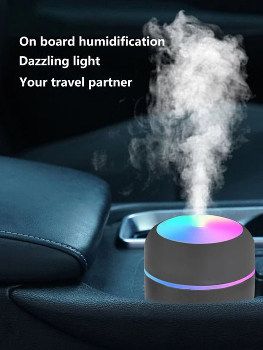 Mini 7 Color Modes Led Humidifier, Dark Grey Desktop USB Humidifier, Portable Mist Small Humidifier