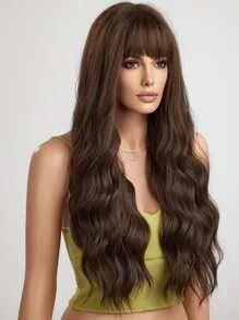 Long Curly Synthetic Wig With Bangs