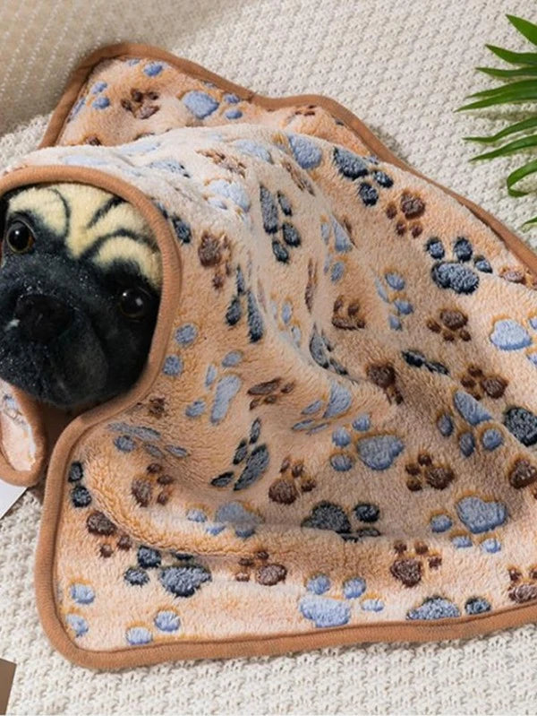 1pc Paw Pattern Pet Blanket (M-XL)