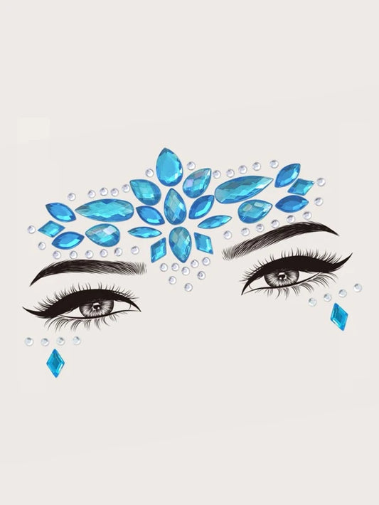 1sheet Rhinestone Face Tattoo Sticker