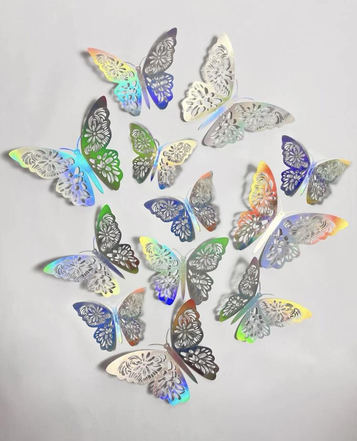 12pcs Hollow Butterfly Sticker