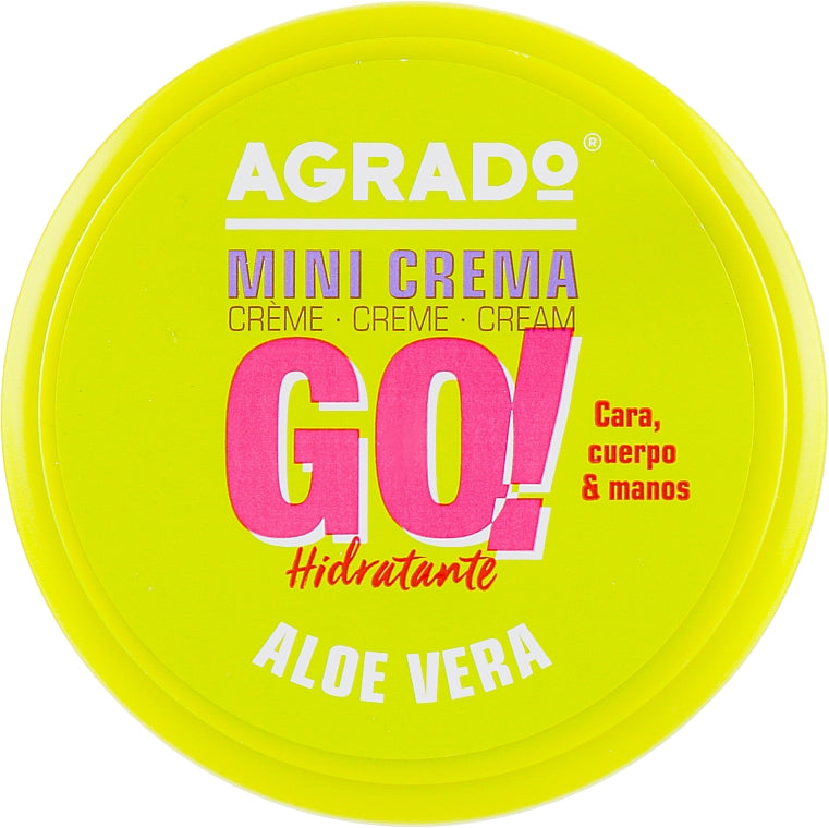 Hidratáló univerzális krém arcra, kézre és testre „Aloe Vera” - Agrado Mini Cream Go! 50 ml