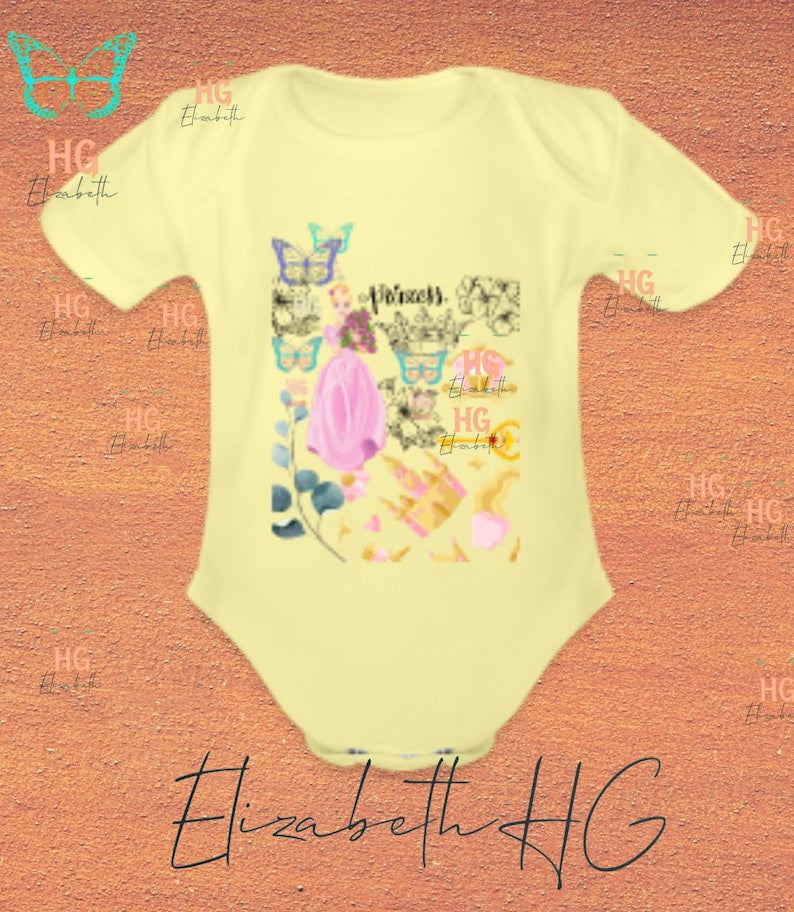 HG Organic Short-sleeved Baby Bodysuit, 0-12 Months